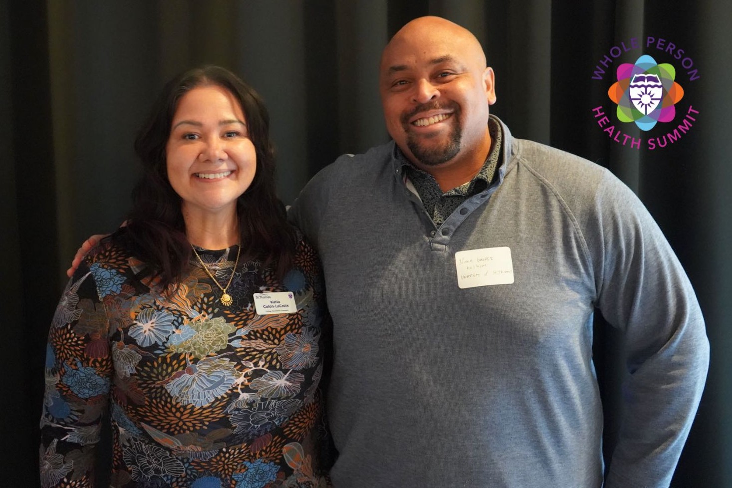 Katia Colón-LaCroix and Dr. Noah Gagner standing together