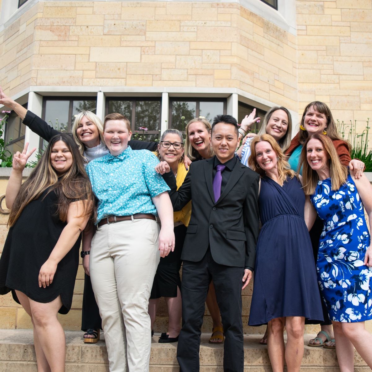 DSW students pose for a photo