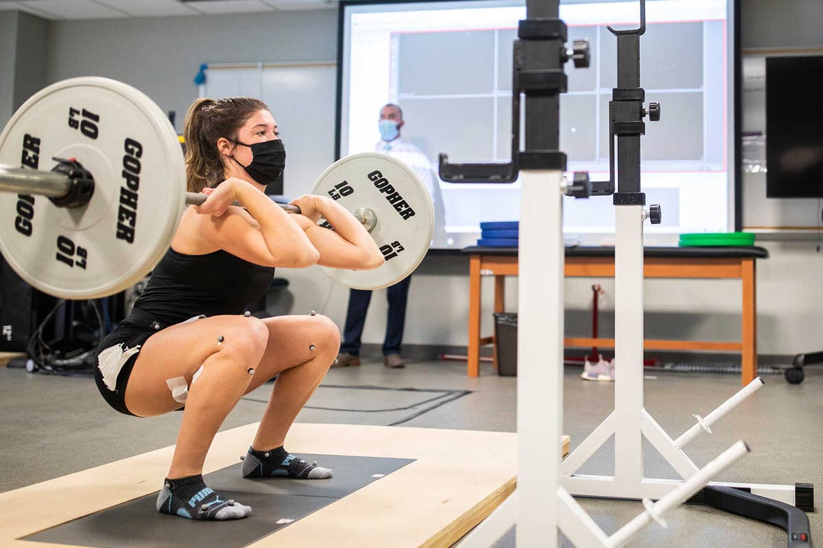 Individual participates in a VO2 max test