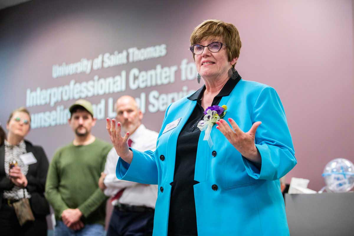 Director speaks during an event.