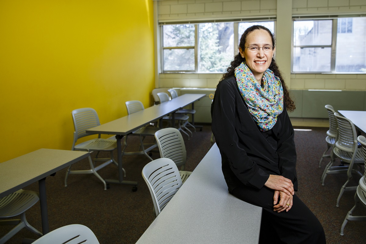 DSW director Catherine Marrs Fuchsel poses in a classroom