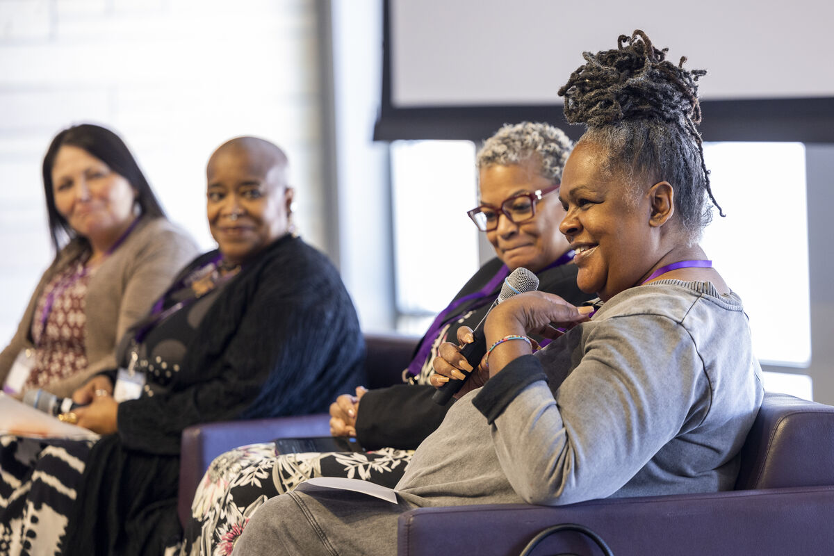 Dr. Reverend Alika Galloway speaking on panel