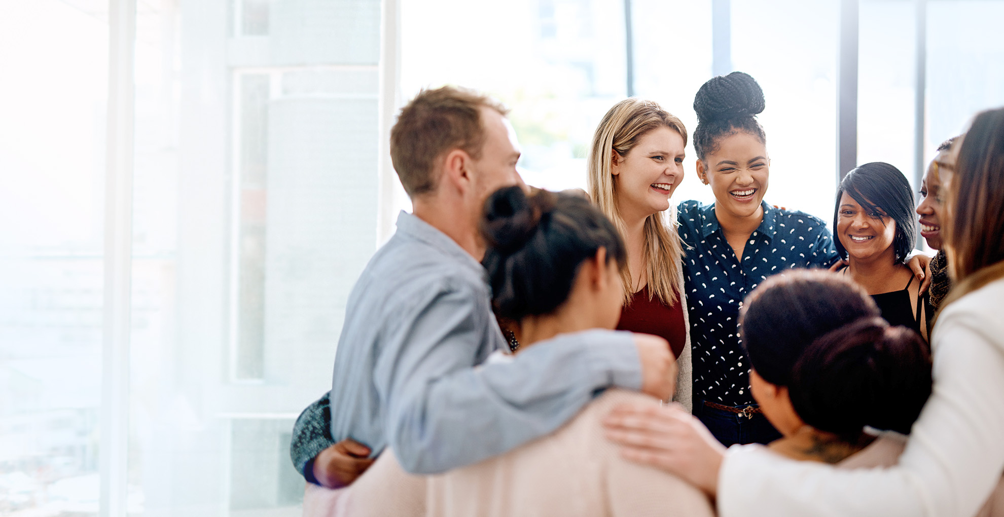 People standing in a circle