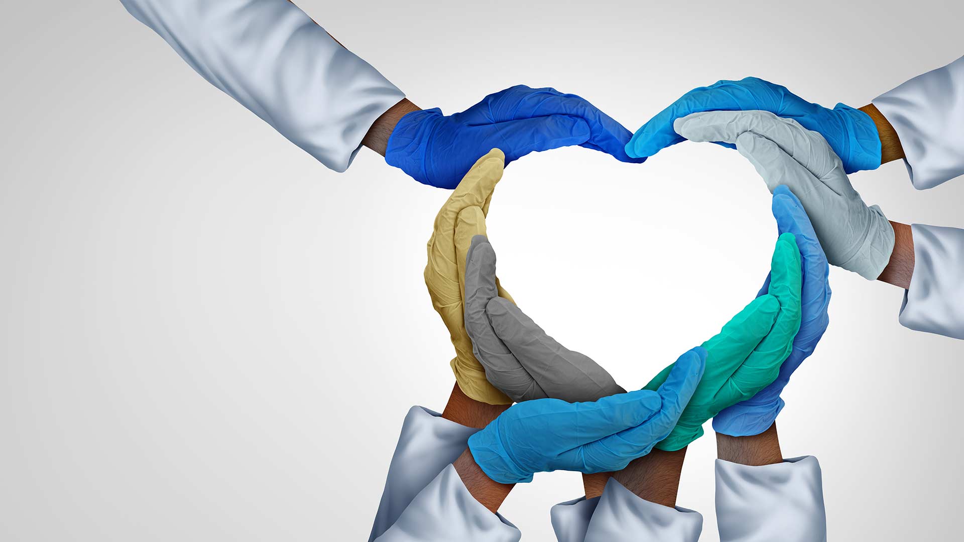 doctors gloves making a heart