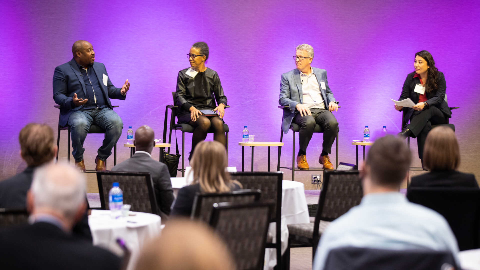 Panel discussion on stage