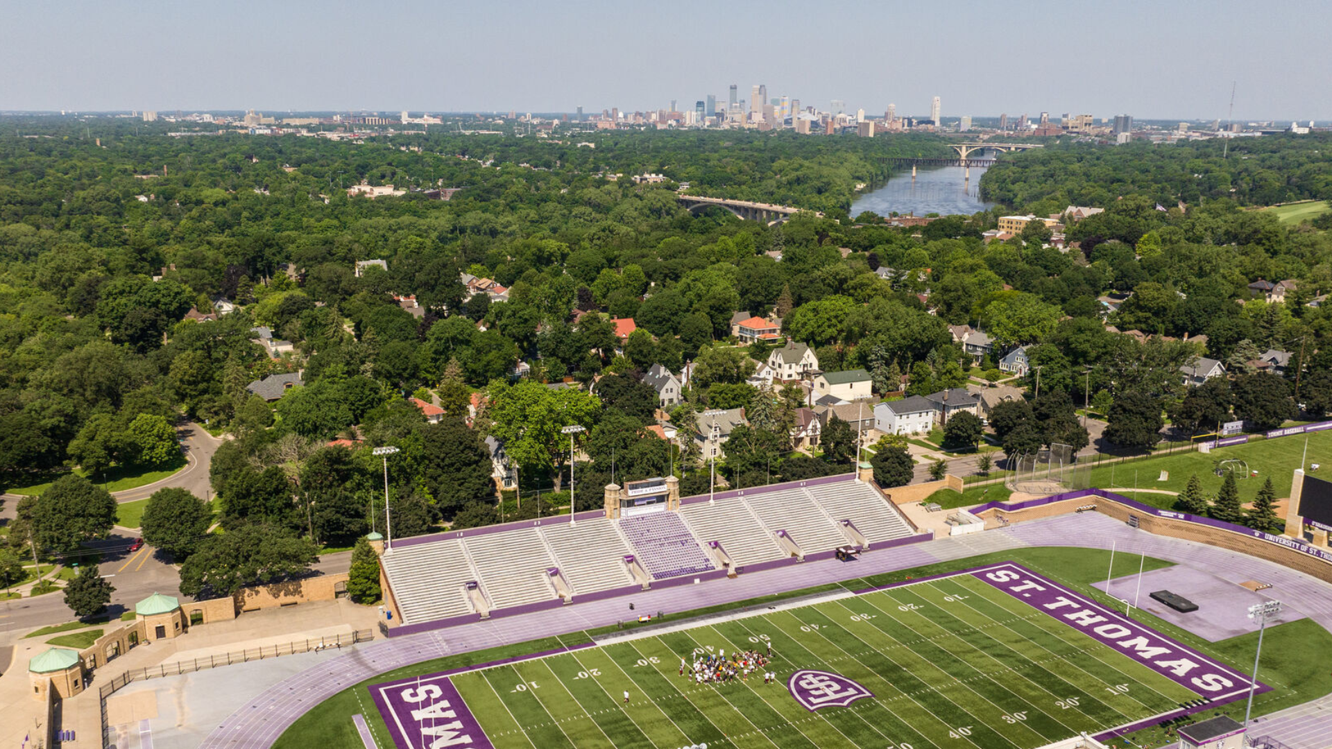 Aerial Shot of O'shaugnessy Student 
